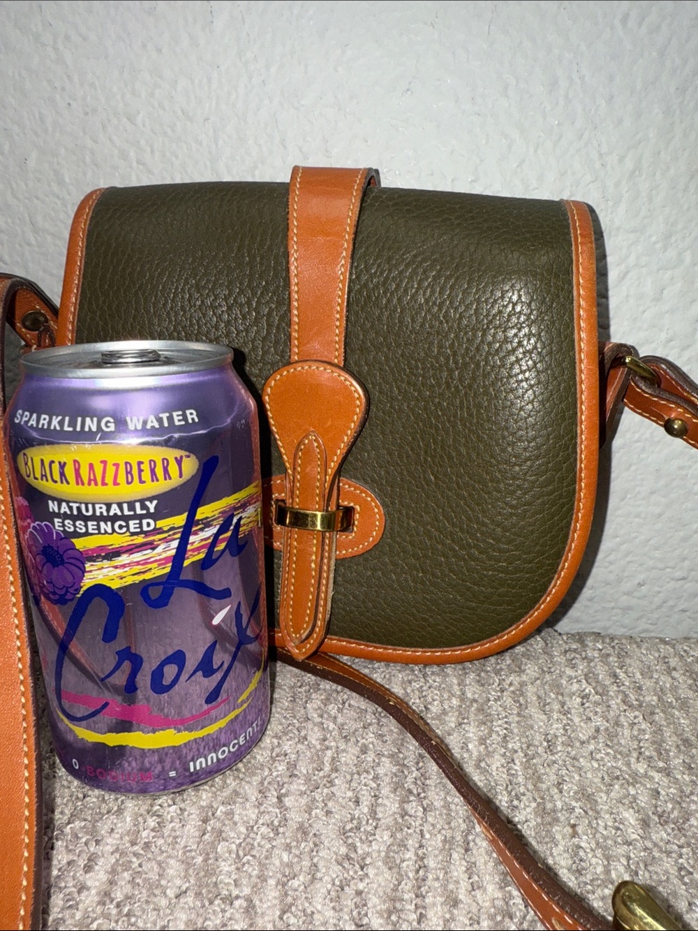 Rare Vintage Dooney & Bourke Olive Equestrian Tack Crossbody Saddle Bag - Picture 13 of 14